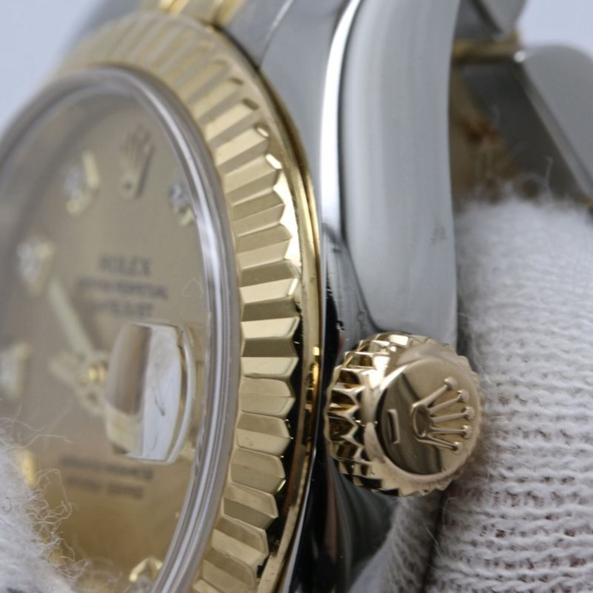ROLEX Datejust 10P Diamond 179173G Women's Watch SSx18K Yellow Gold 40580 — Good