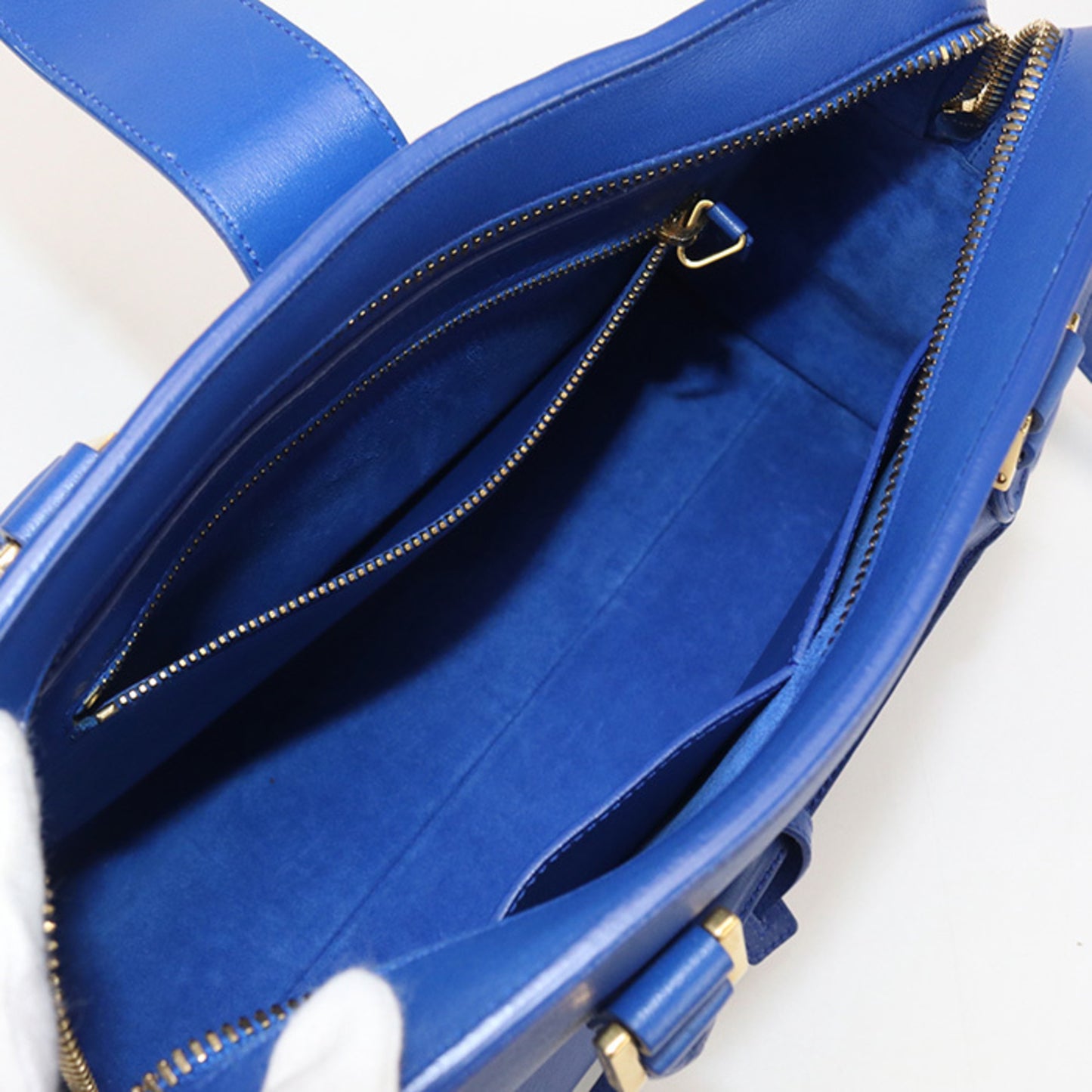 SAINT LAURENT Saint Laurent Handbag 357395 2-Way Monogram Cabas Handbag, Women's, Blue