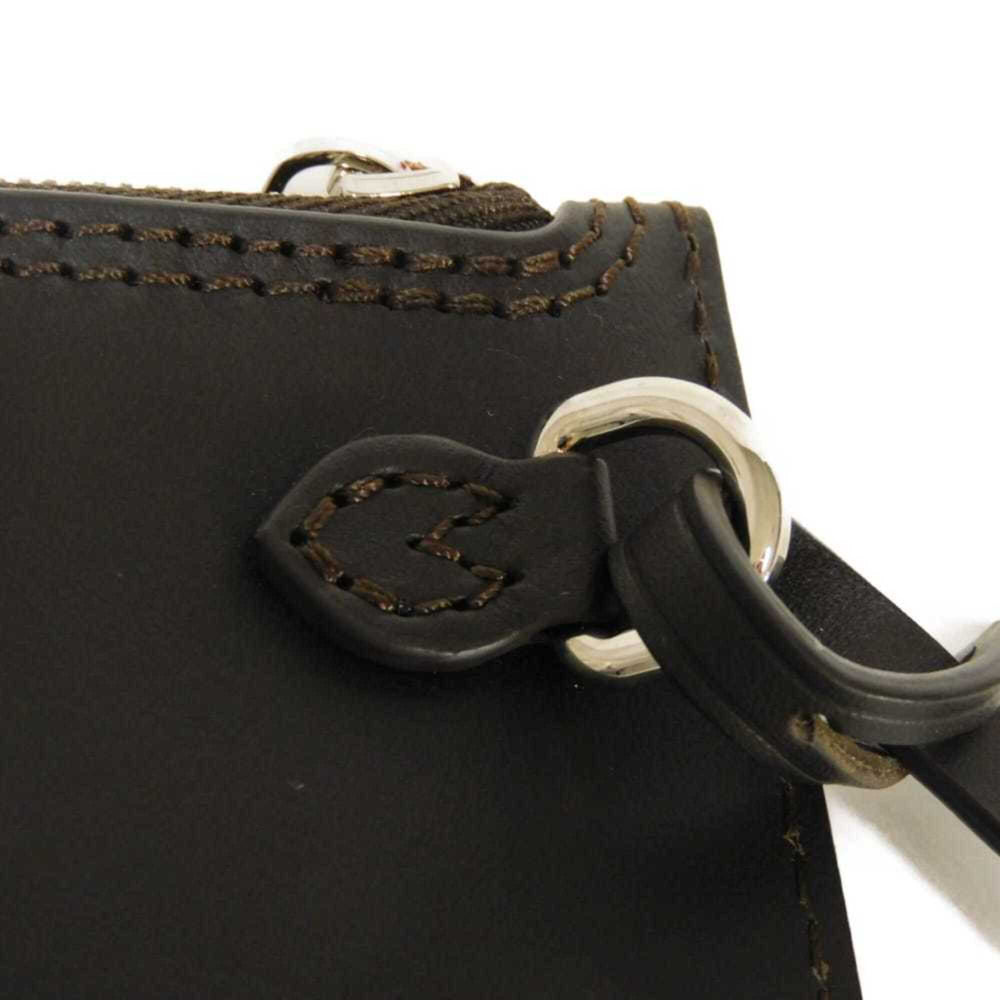 Louis Vuitton LOUIS VUITTON Pouch Hina PM (Pouch only, key hook, strap, coin case, logo embossed, dark brown, M54350) - Men's and Women's — Like New