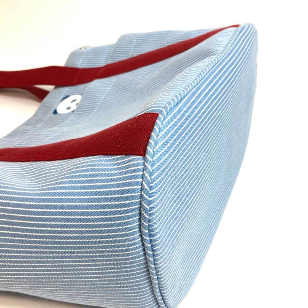 HERMES Hermes Panda Passpass Mother's Bag in Tote Canvas Women's Blue x Red — Like New