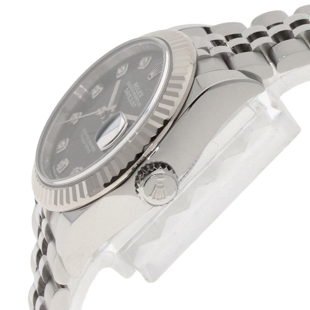 Rolex 279174G Datejust with 10 Diamonds, Dark Gray, Stainless Steel/SS/18K White Gold, Women's Watch