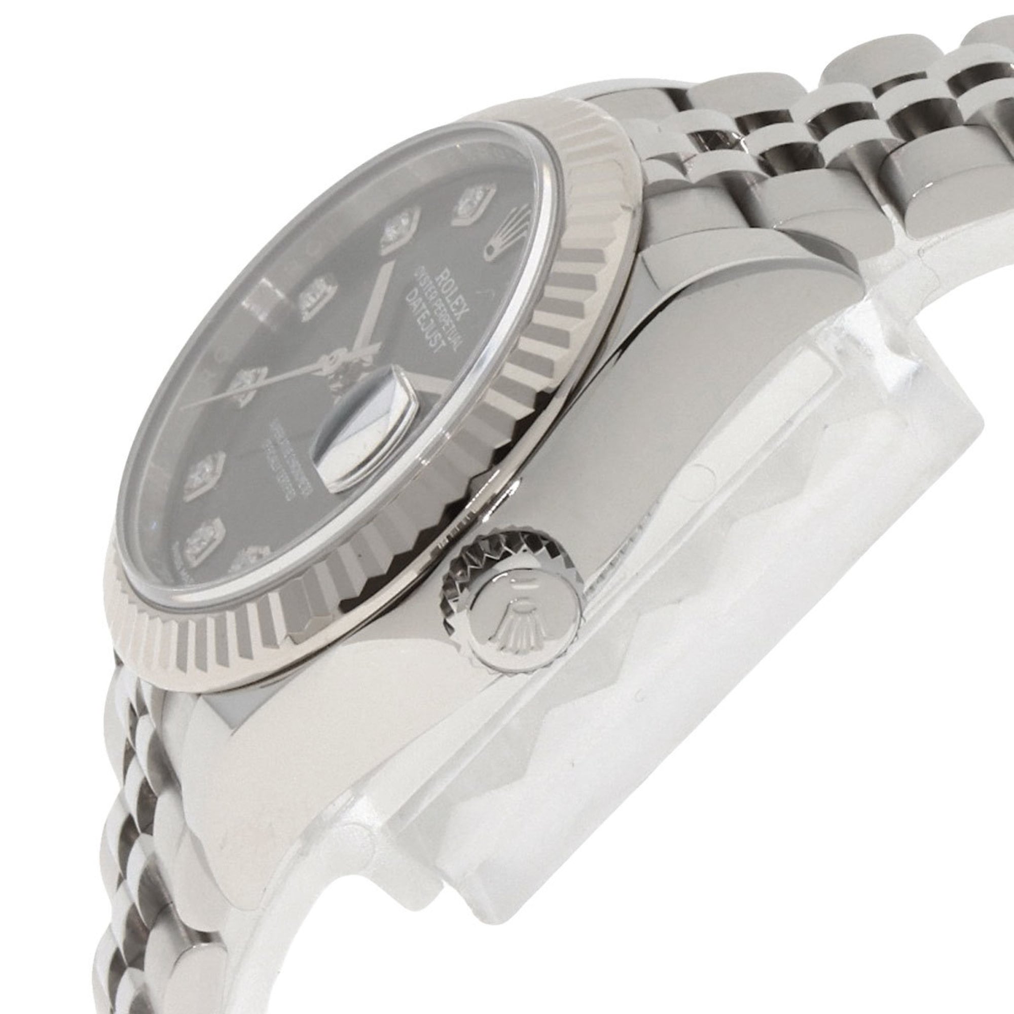 Rolex 279174G Datejust with 10 Diamonds, Dark Gray, Stainless Steel/SS/18K White Gold, Women's Watch