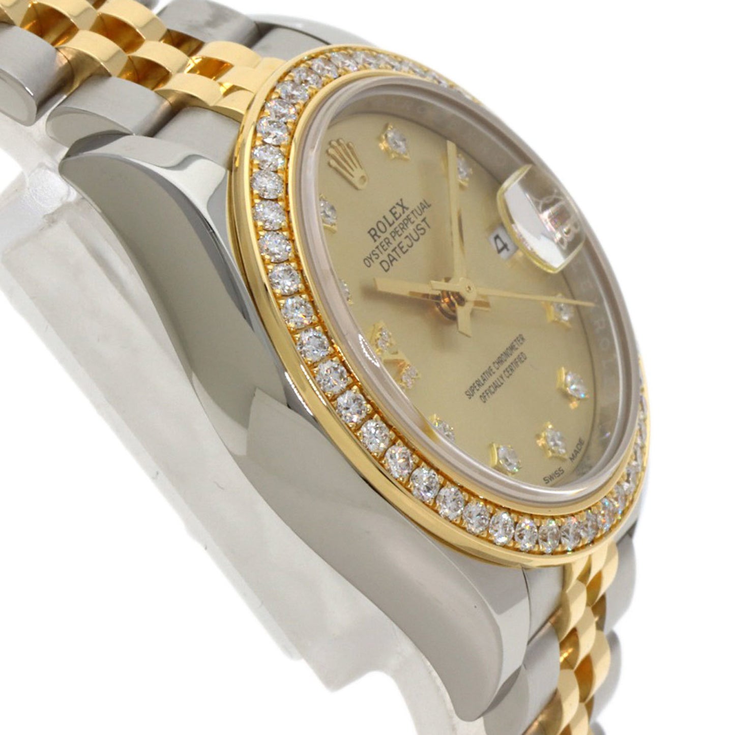 Rolex 279383RBR Datejust Star IX Diamond Bezel Watch in Stainless Steel/18K White Gold (18K Gold) for Women