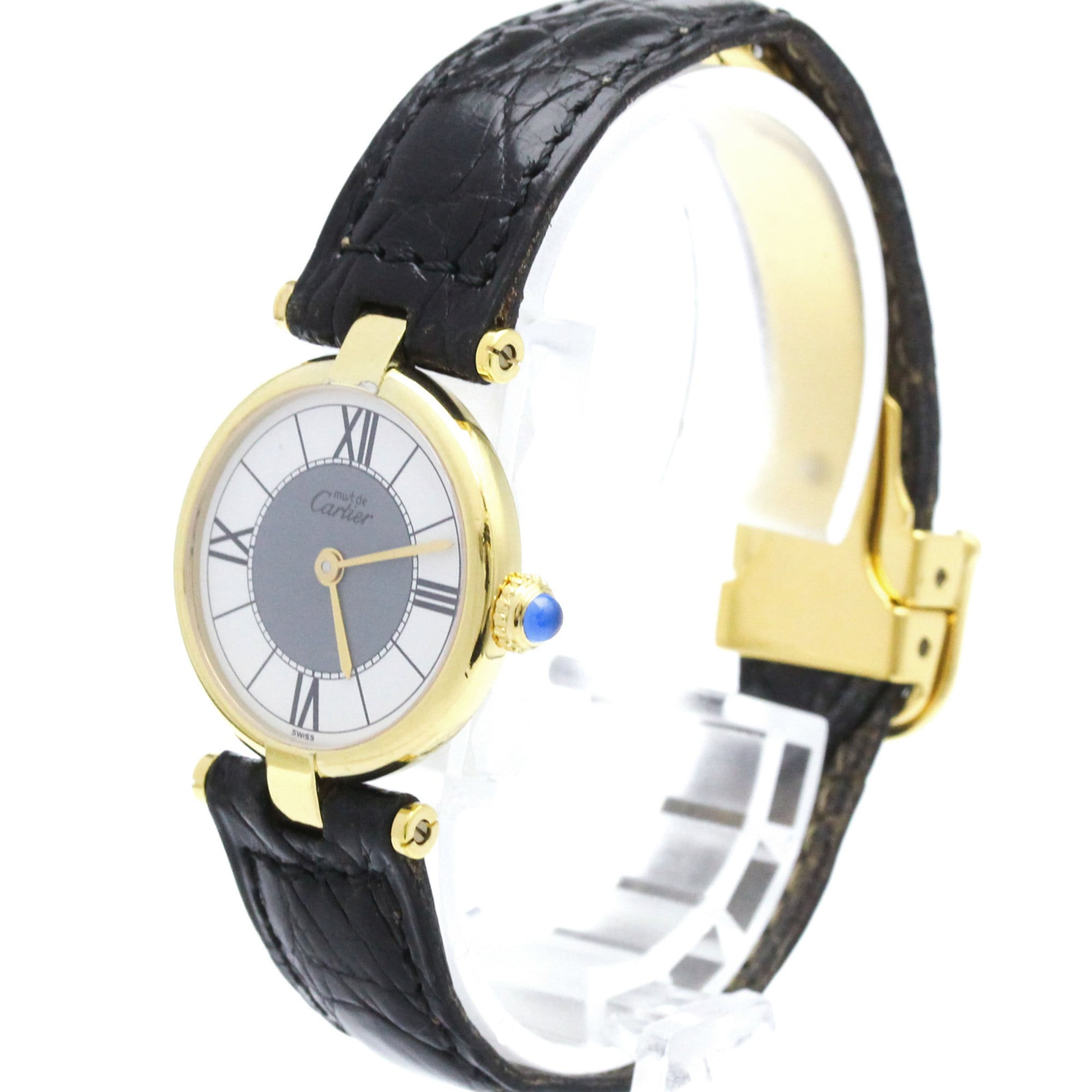 CARTIER Must Vendome Vermeil Gold Plated Quartz Ladies Watch 590004 — Good