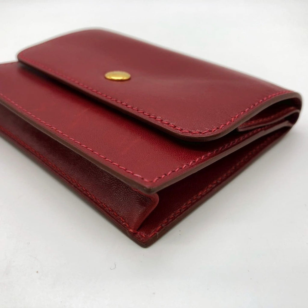 HERMES Serie coin case, purse, card leather, red, for men and women
