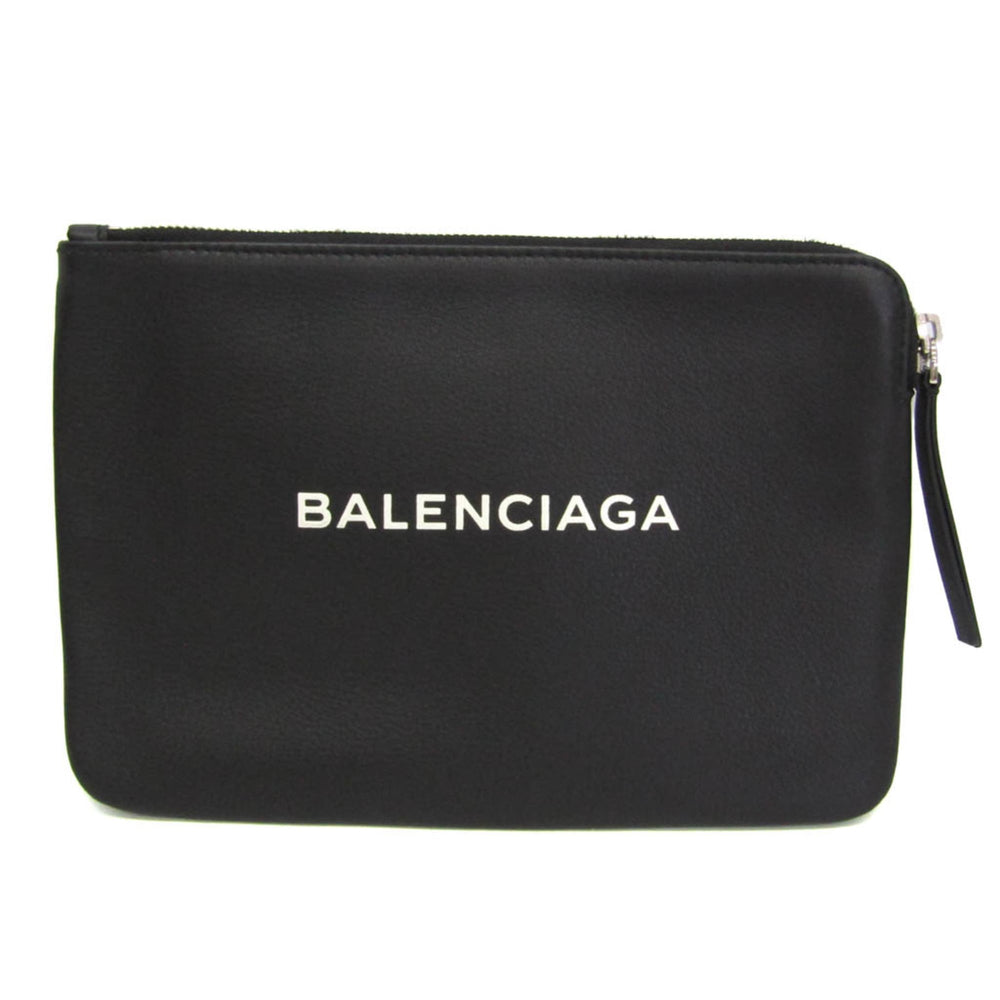Balenciaga Everyday Pouch M 492465 Women,Men Leather Clutch Bag,Pouch Black — Like New
