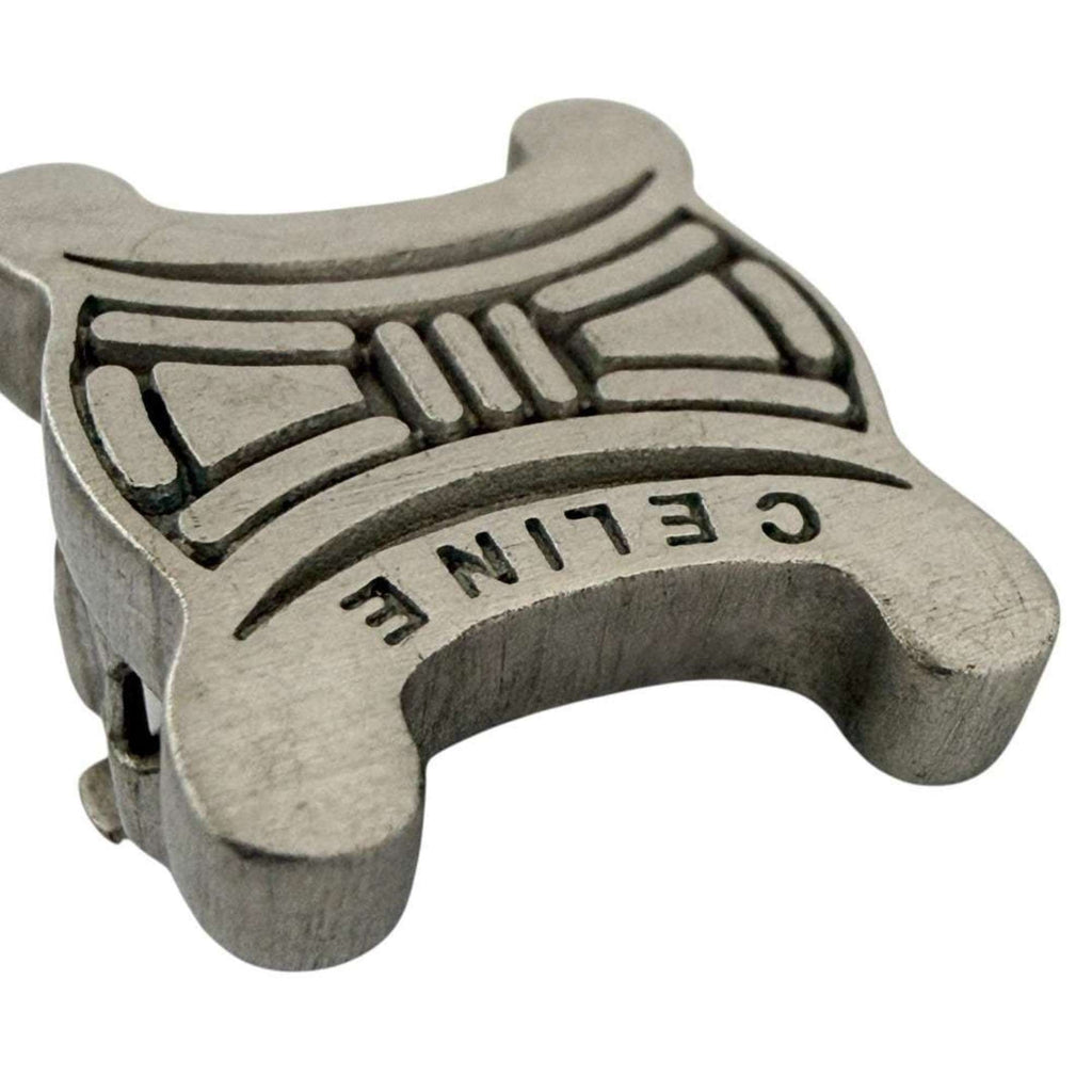 Celine Macadam Clip Earrings for Men and Women, Silver