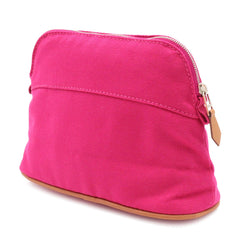 HERMES Bolide Pouch 20 Handbag Multi-purpose Canvas Leather Fuchsia Pink — Like New