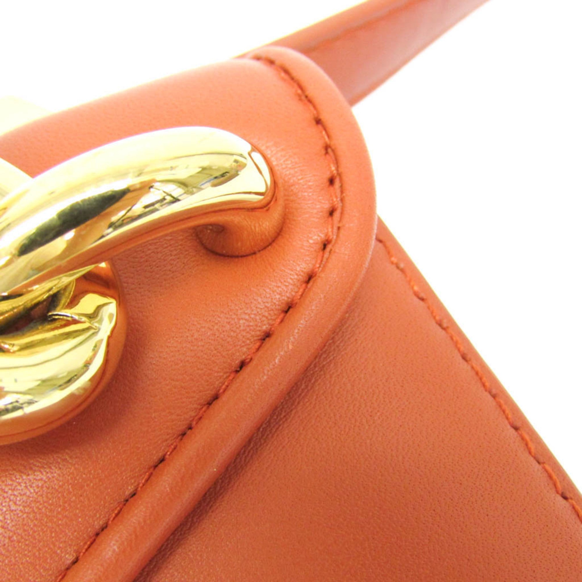 Bottega Veneta Mount Chain Shoulder Bag Women's Leather Handbag,Shoulder Bag Orange — Like New