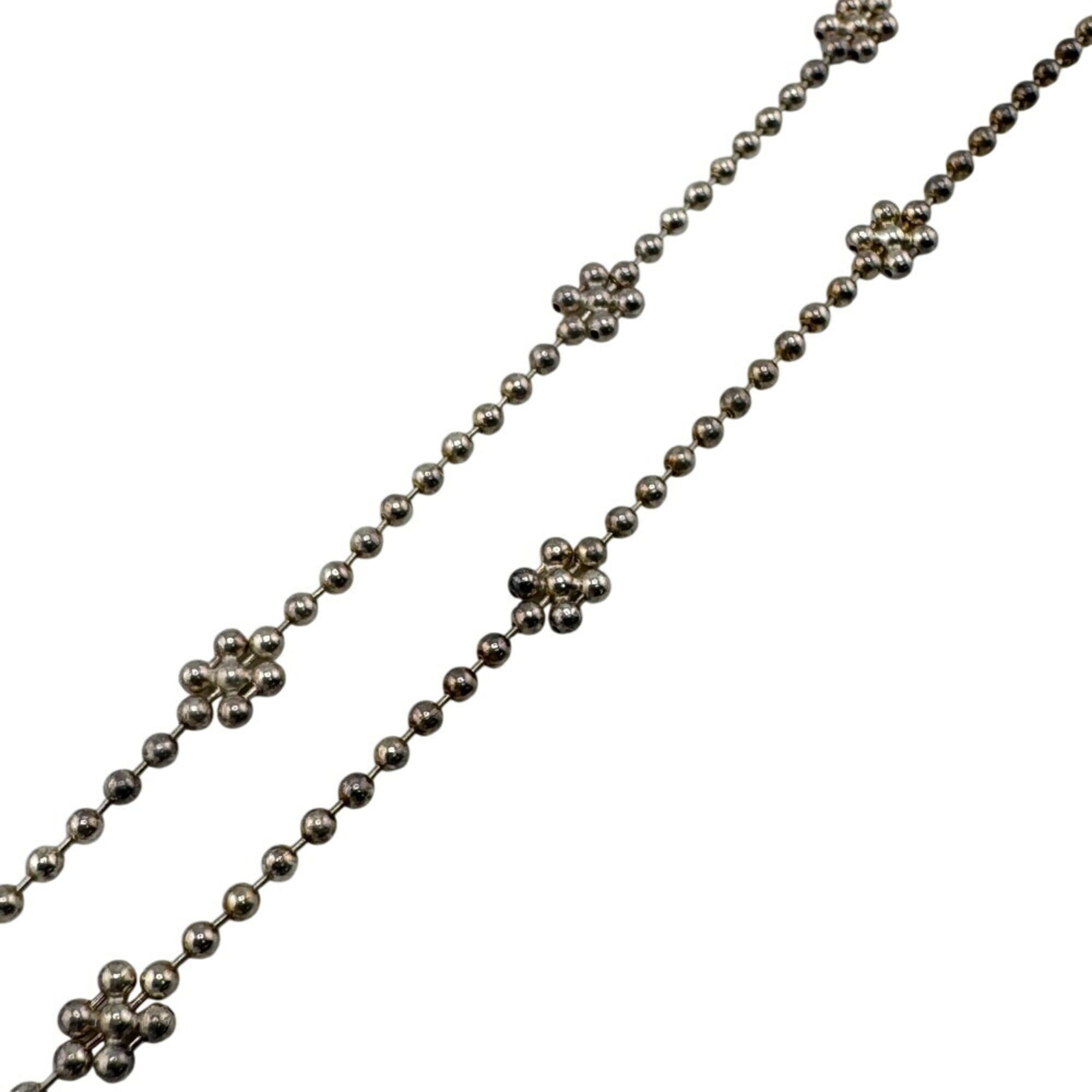 GUCCI Interlocking G Ball Chain Necklace in Silver