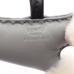 Hermes Buddy Charm, Gris Panthin, Accessory, Sheepskin, Agneau Milo, Women's, Gray, Ivory, Black — New - Store Return