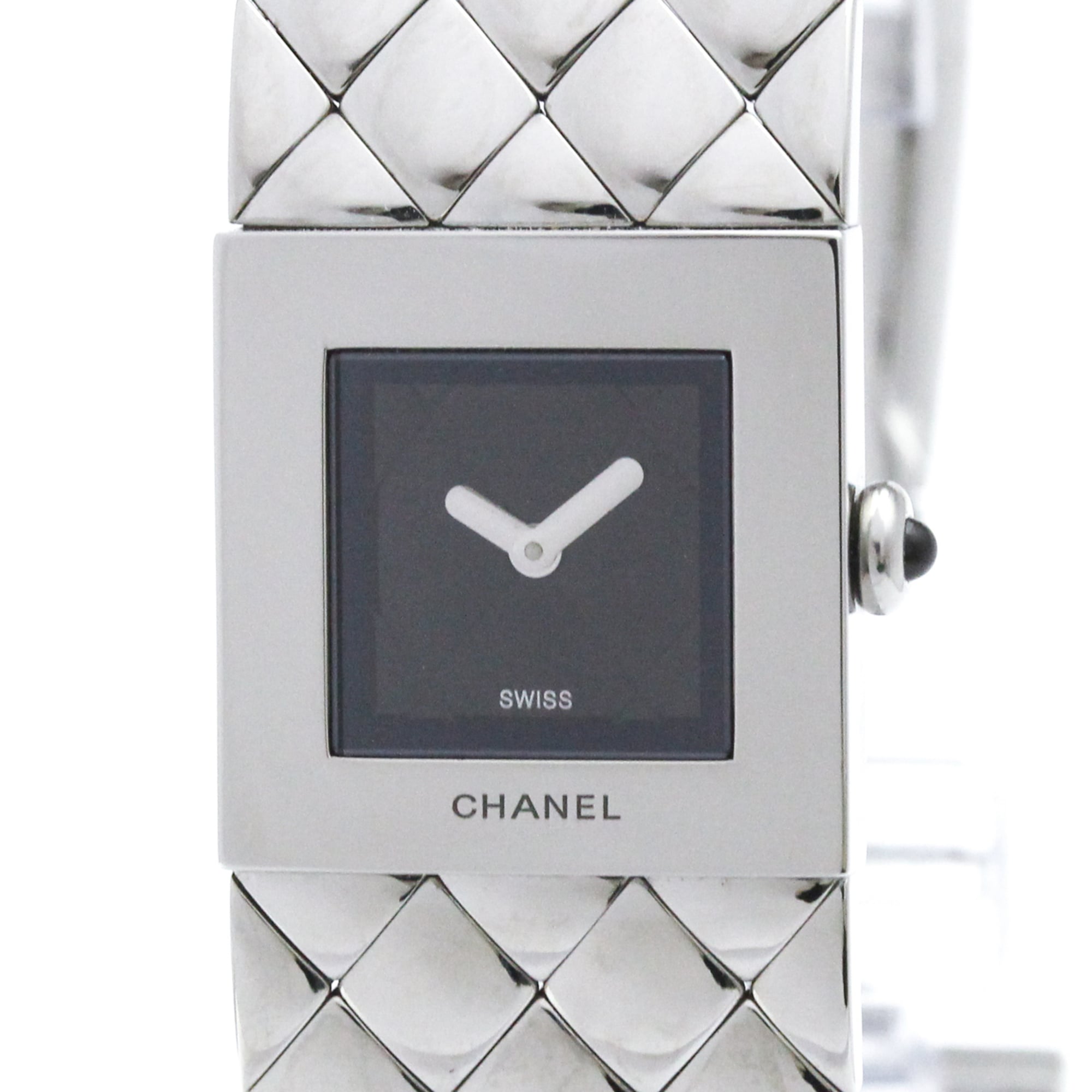 CHANEL Matelasse Stainless Steel Quartz Ladies Watch H0009 Polished — Very Good