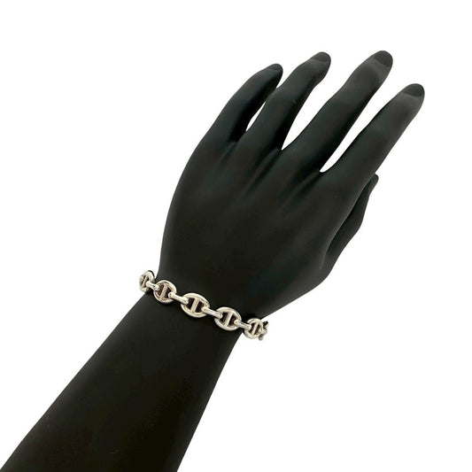 HERMES Chaine d'Ancre Enchaine Silver 925 Bangle Bracelet, 03051