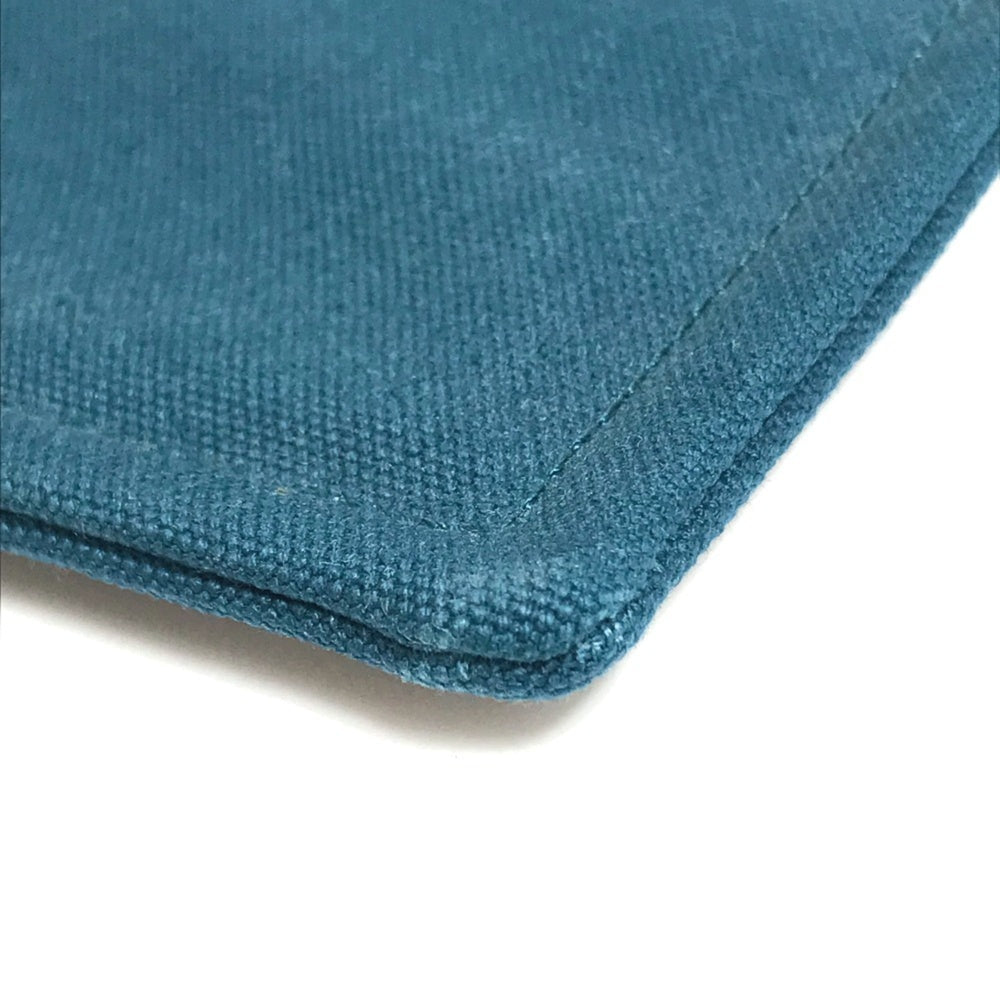 HERMES Hermes Bicycle Studs Velocipedi Flat Pouch GM Canvas Men's Women's Blue — New - Store Return