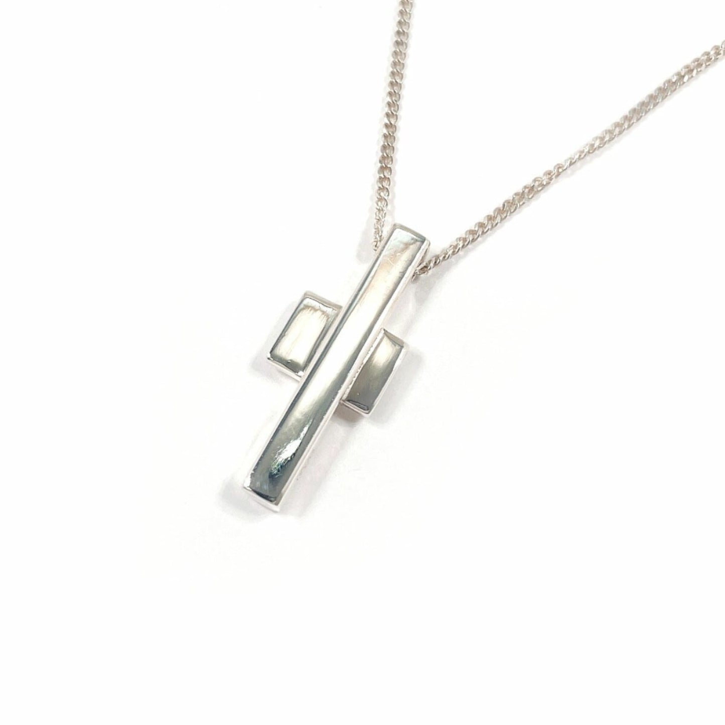 GUCCI Gucci Cross Necklace, 925 Sterling Silver, Unisex