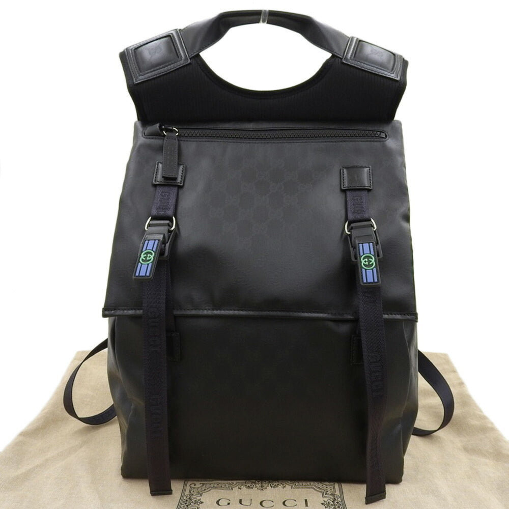 Like new GUCCI Interlocking G Crystal GG Backpack 779812 498879 Rucksack Black — Like New