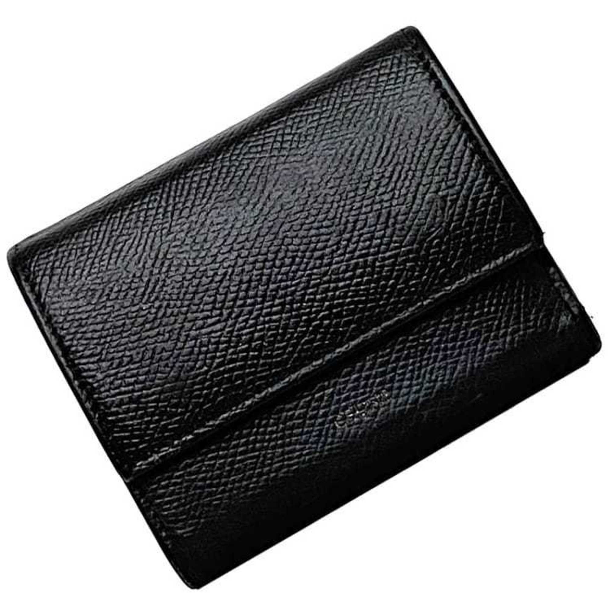Celine Tri-fold Wallet ec-22834 Black 10B573BEL.38NO Compact Leather W-1N-4169 CELINE Mini Women's Men's Folding