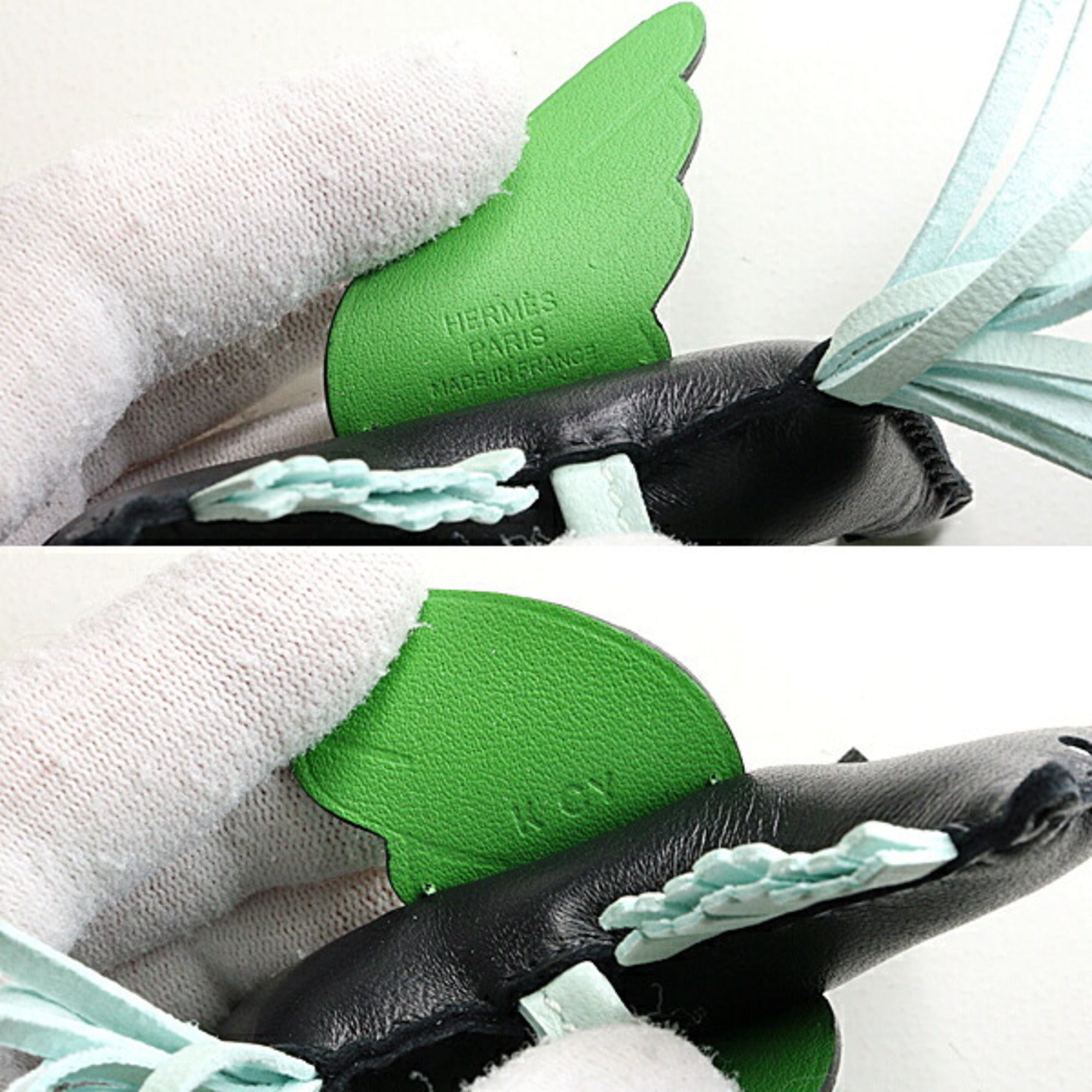 Hermes Rodeo Pegasus PM, Agneau Milo/Swift leather, K stamp (2025 production), Black/Vert Peppermint/Vert Yucca — New - Store Return