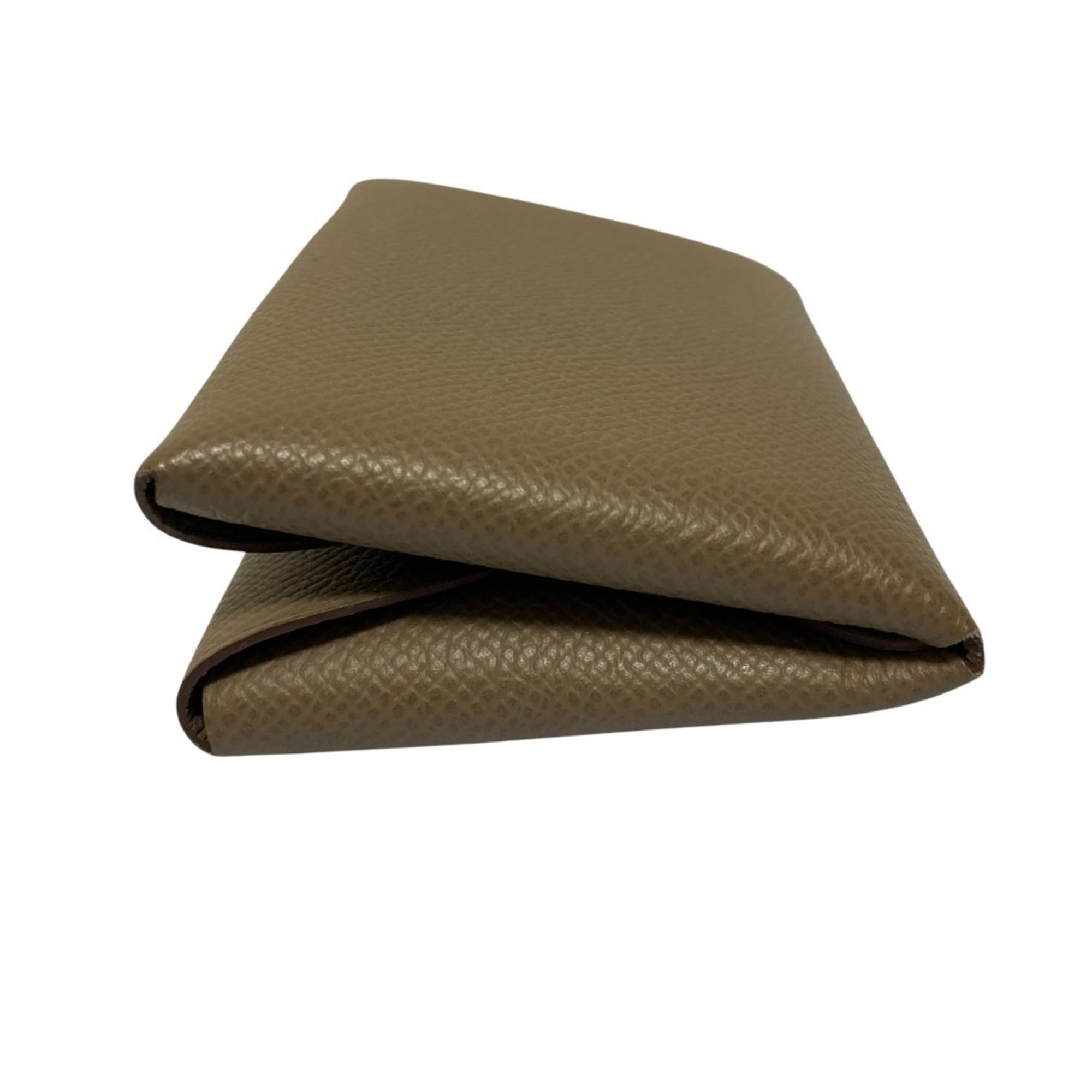 HERMES 2024 Calvi Coin and Card Case, Epson Etoupe, Greige, for Men Women