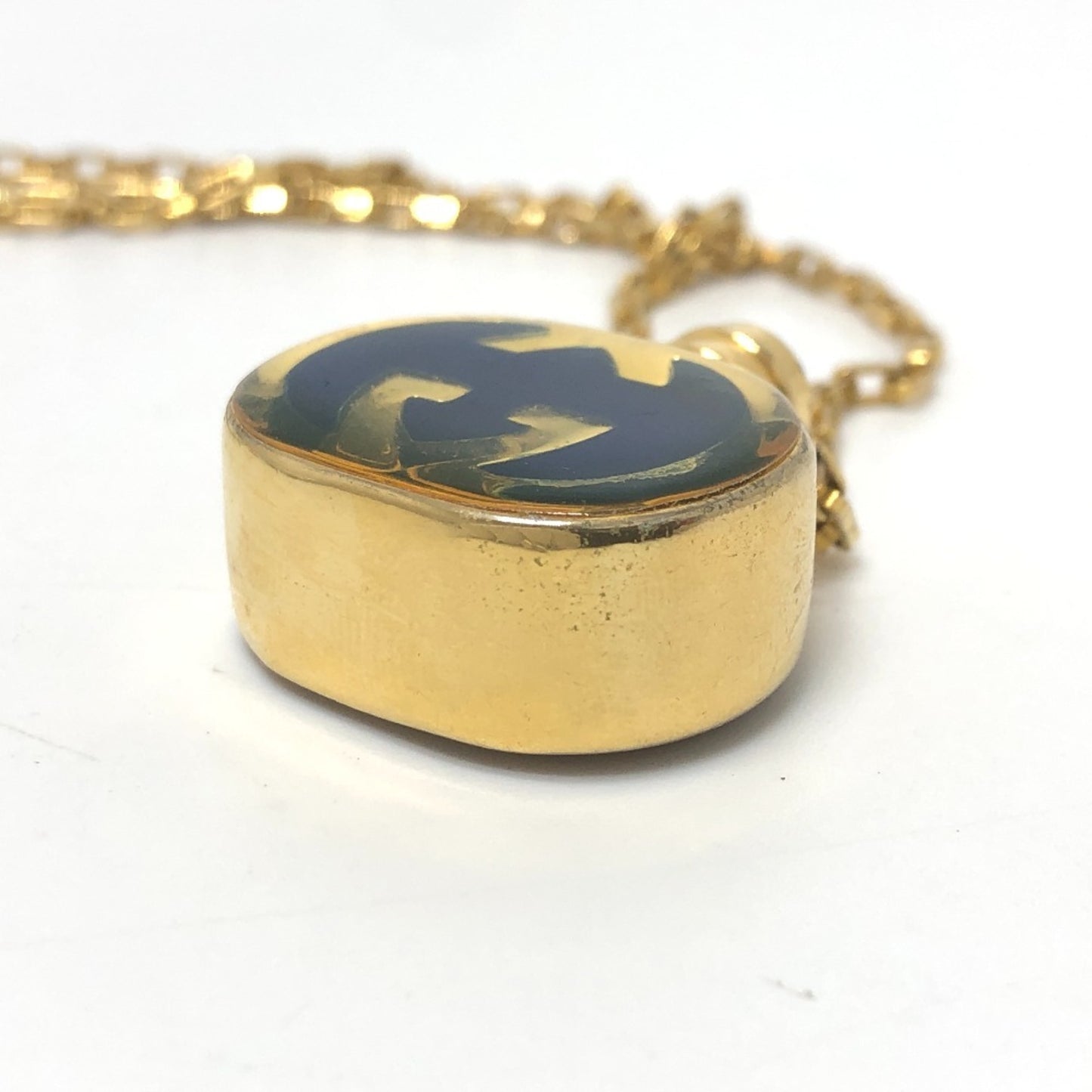 GUCCI GG Perfume Bottle Chain Necklace Accessory Small Item GP Women's Gold