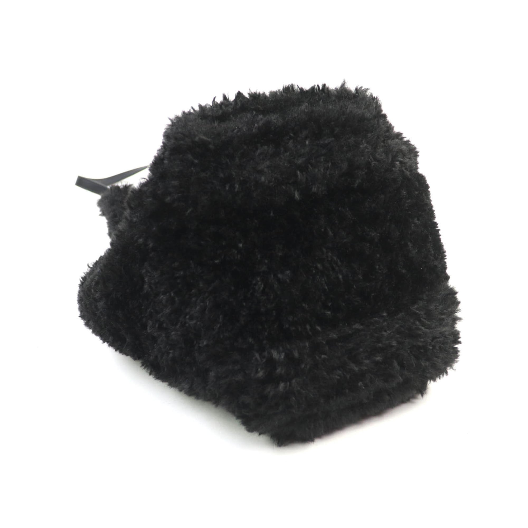 BALENCIAGA Everyday 2.0 XS (672793) Logo Embroidered F-Fur Shoulder Tote Bag, Black, Includes Dust Made in Italy — Like New