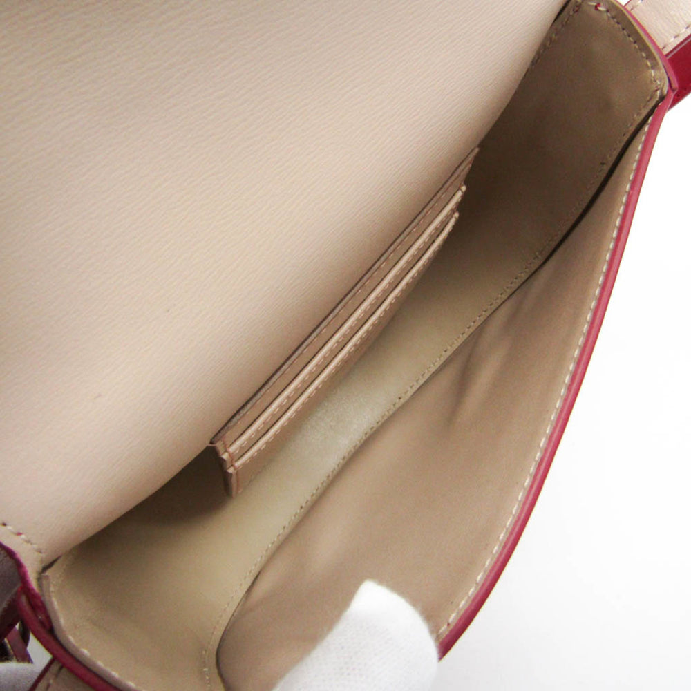 Salvatore Ferragamo Gancini AU-22 D522 Women's Leather Shoulder Bag Red Color — Like New