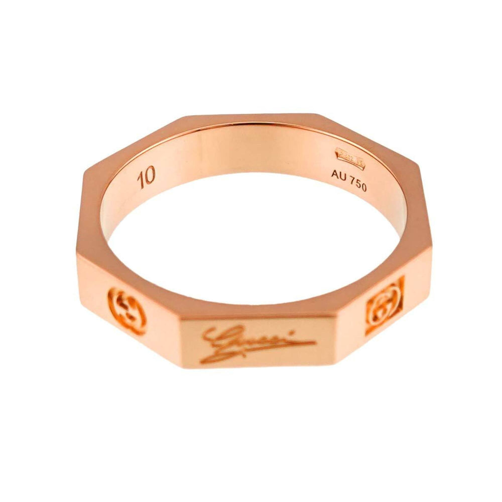 Gucci Octagonal Ring #10, 18K PG Pink Gold 750 — Like New