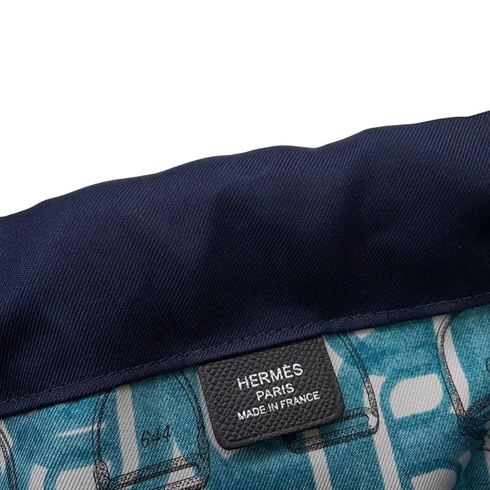 Hermes handbag Chaine d'Ancre Black Navy Veau Madame Silk Y stamp HERMES — Like New