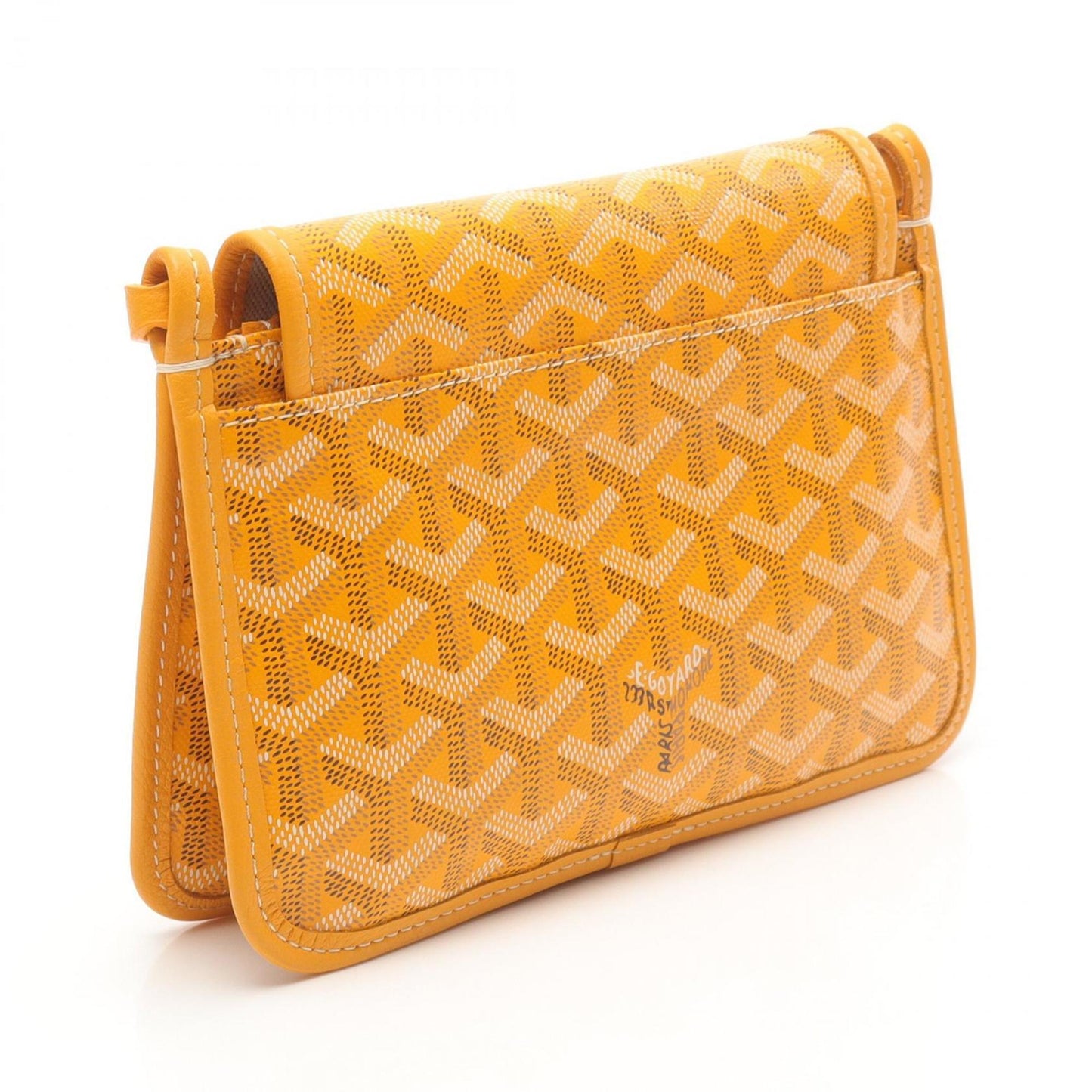 Goyard Plumet Pouch Wallet Shoulder Bag in Coated Canvas and Leather, Women's, Yellow Multicolor, PLUMETPMLTY50CL50P