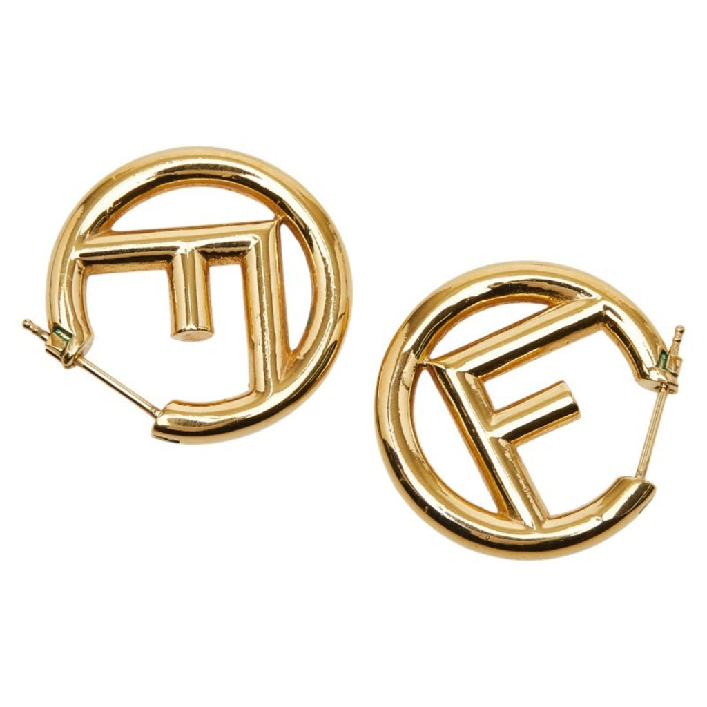 Fendi F logo motif earrings 8AG745 B08 metal women's FENDI