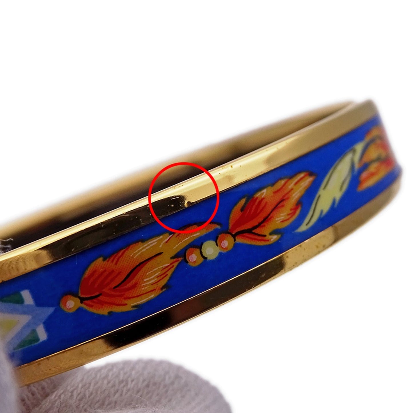 Hermes bangle for men and women, brand enamel PM blue gold, with box