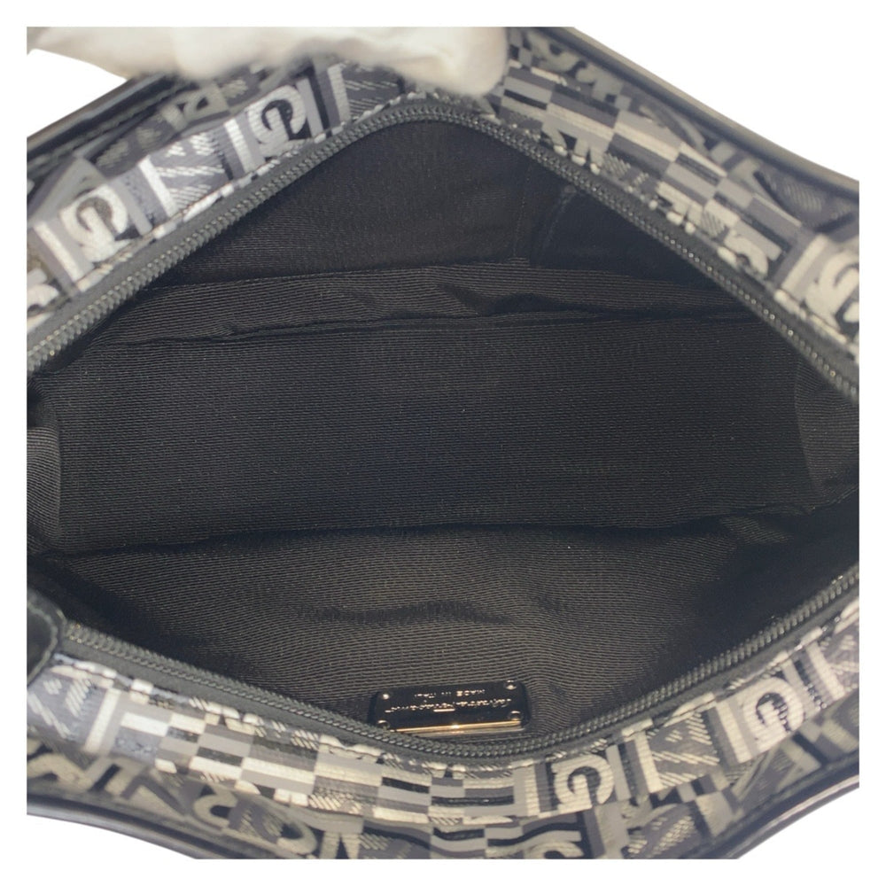 Salvatore Ferragamo Black Grey Silver Hardware Shoulder Bag Women's — Like New