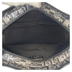 Salvatore Ferragamo Black Grey Silver Hardware Shoulder Bag Women's — Like New