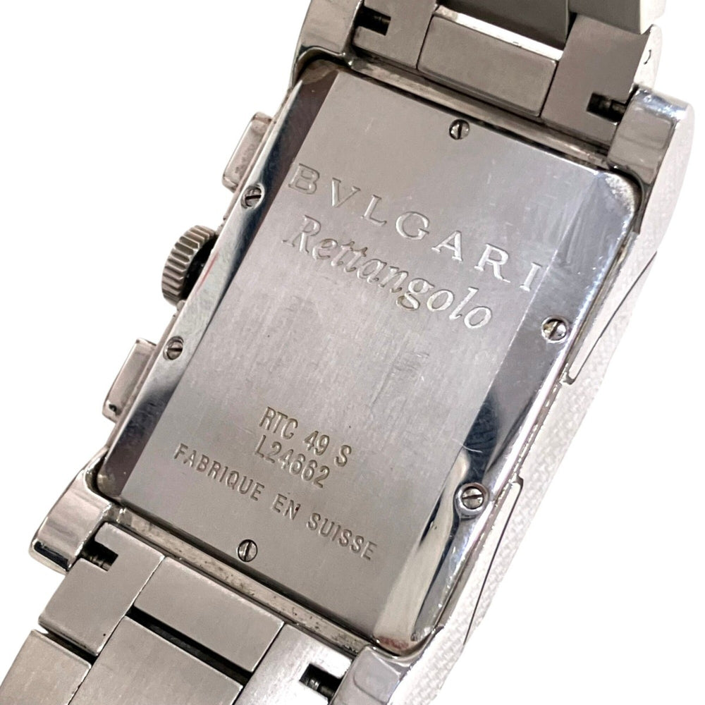 Bulgari BVLGARI Rettangolo watch, total weight 121g, stainless steel, quartz movement, silver dial, RTC49S — Good