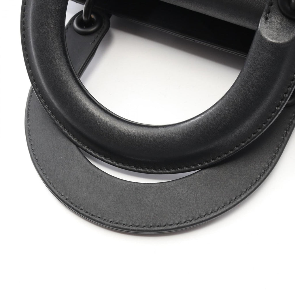 Christian Dior Dior LADY DIOR MY ABCDIOR Lady Small Cannage Handbag, Leather, Women's, Black