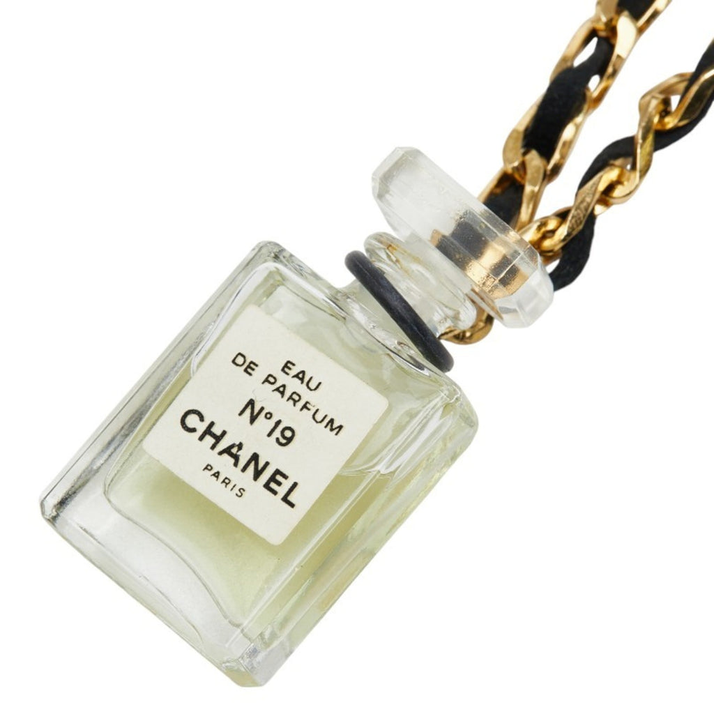 Chanel Fragrance Eau de Parfum Necklace Metal Glass Leather Women's CHANEL