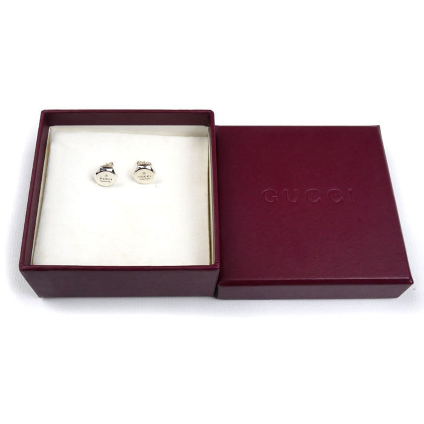 GUCCI Trademark Stud Earrings in Silver 925 (779171), 4.7g, for Women