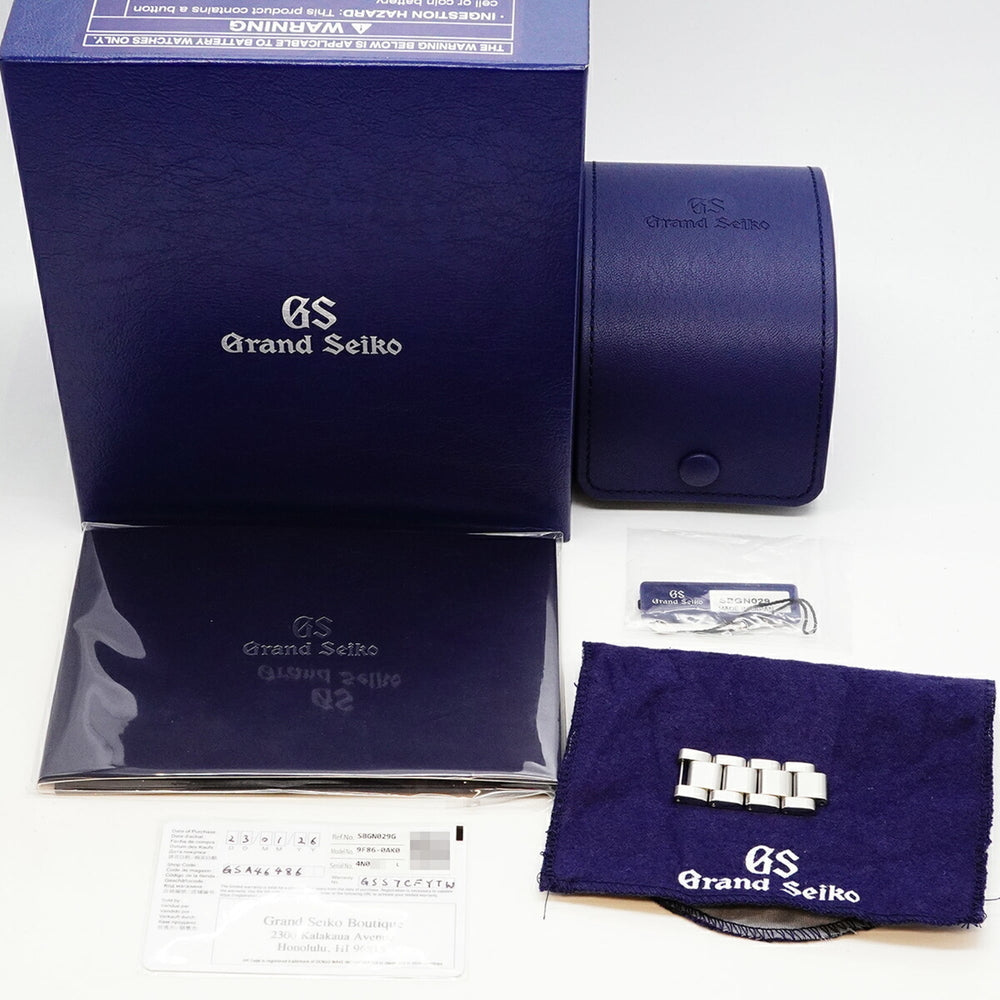 Seiko Grand Sport Collection GMT SBGN029 9F86-0AK0 Navy Dial Men's Watch — Very Good