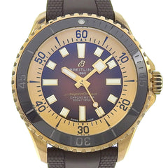 BREITLING Super Ocean Automatic 44 Watch cal.SW200-1 N17376201Q1S1 x Rubber Bronze Brown Dial Men's — Very Good