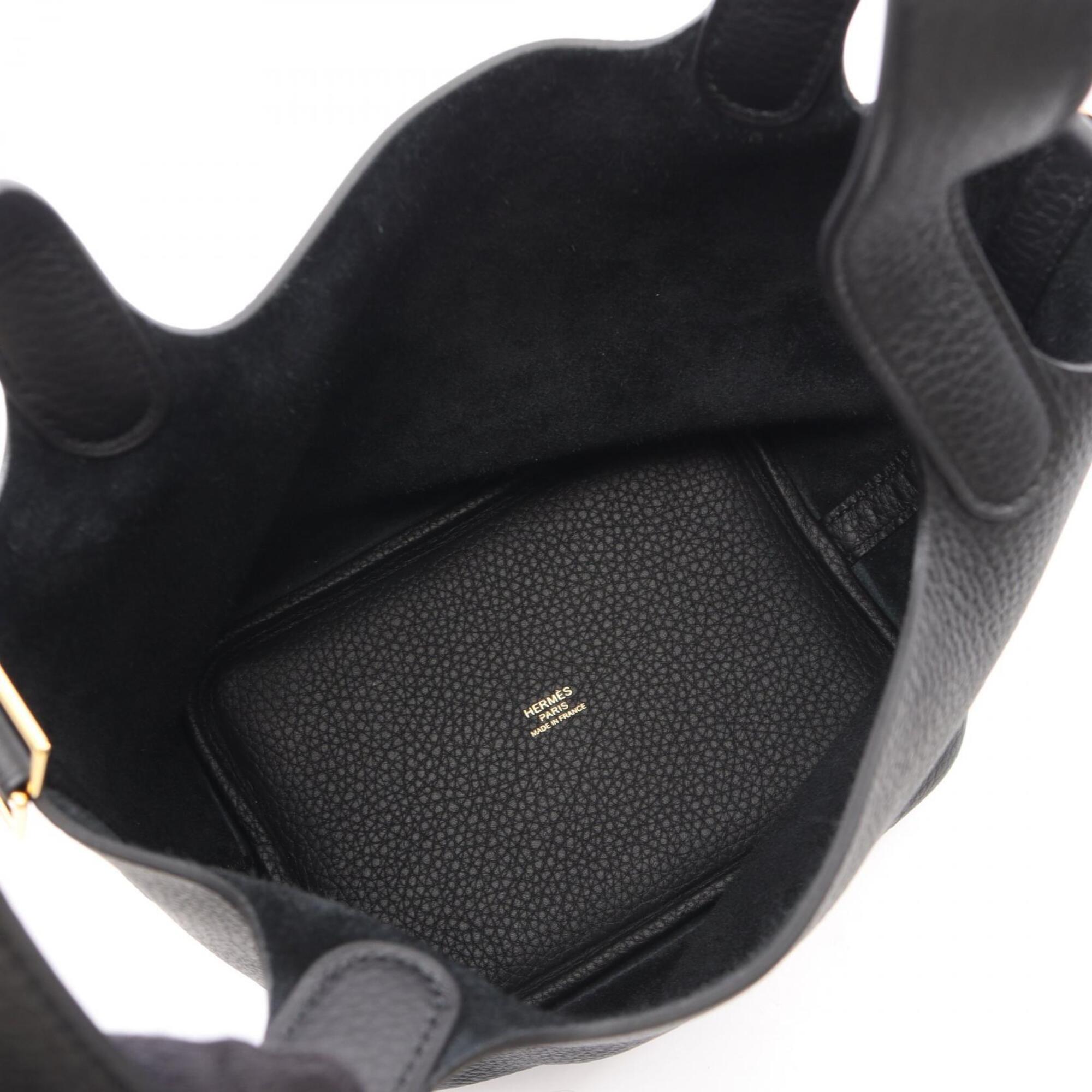 Hermes Picotin Lock PM Handbag, Leather, Taurillon Clemence Women's, Black — New - Store Return