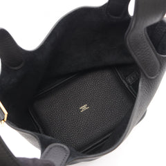 Hermes Picotin Lock PM Handbag, Leather, Taurillon Clemence Women's, Black — New - Store Return