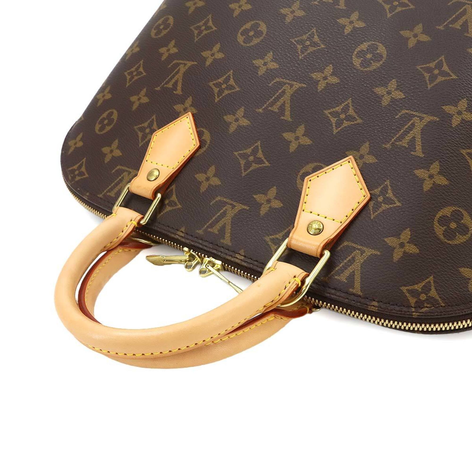 Louis Vuitton Monogram Alma Handbag, Brown, M51130, Gold Hardware — Like New