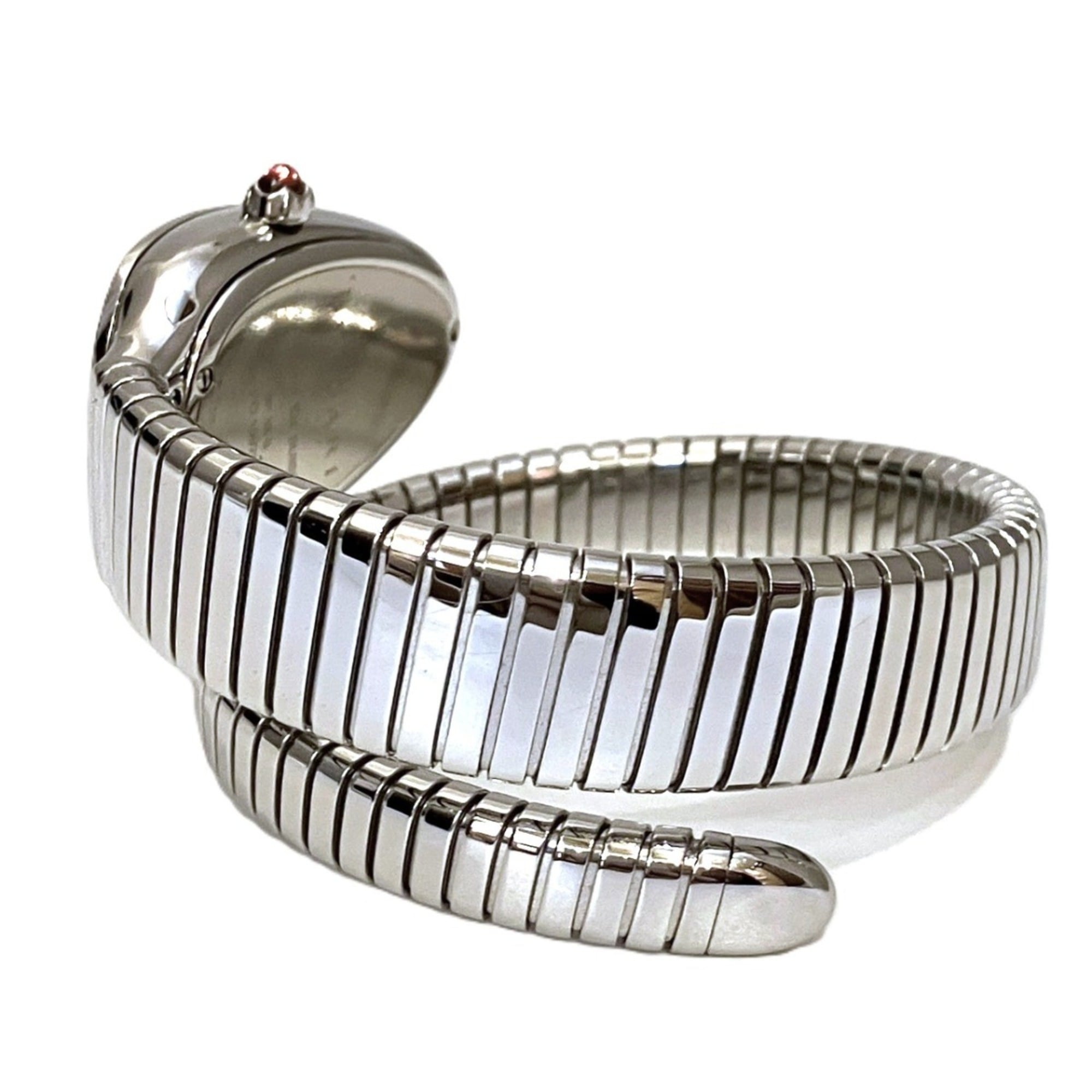 Bulgari BVLGARI Serpenti watch, total weight 61.2g, stainless steel, quartz movement, silver dial, SP35S — Good
