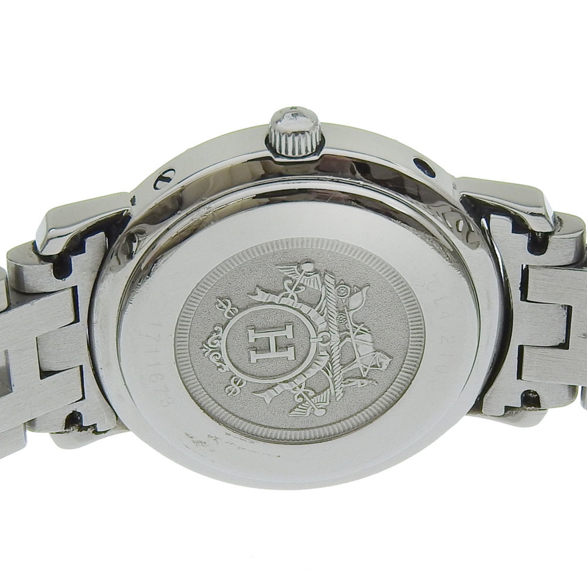 Hermes HERMES Clipper Watch CL4.210 Stainless Steel Quartz Analog Display White Dial Women's S212224805 — Good