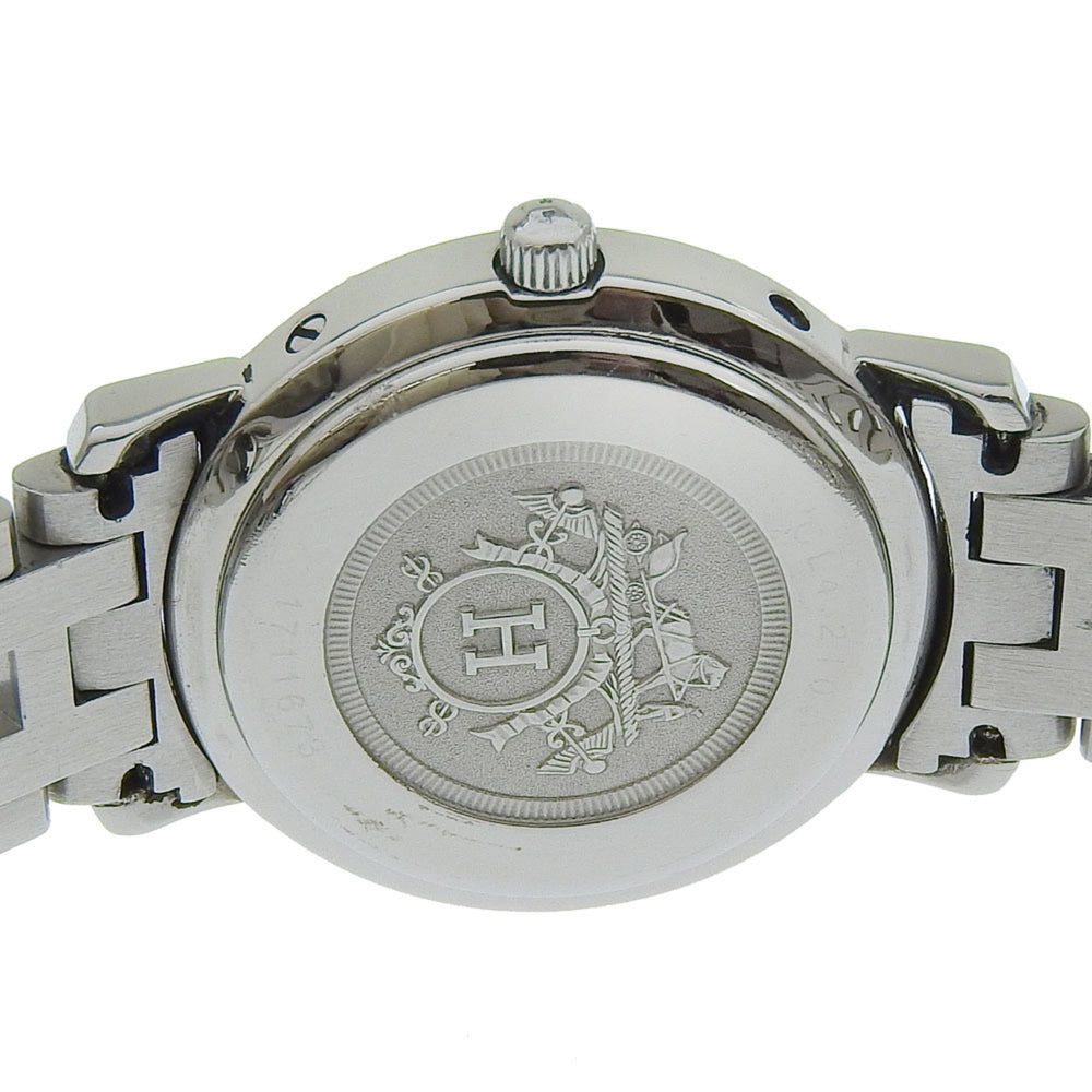 Hermes HERMES Clipper Watch CL4.210 Stainless Steel Quartz Analog Display White Dial Women's S212224805 — Good