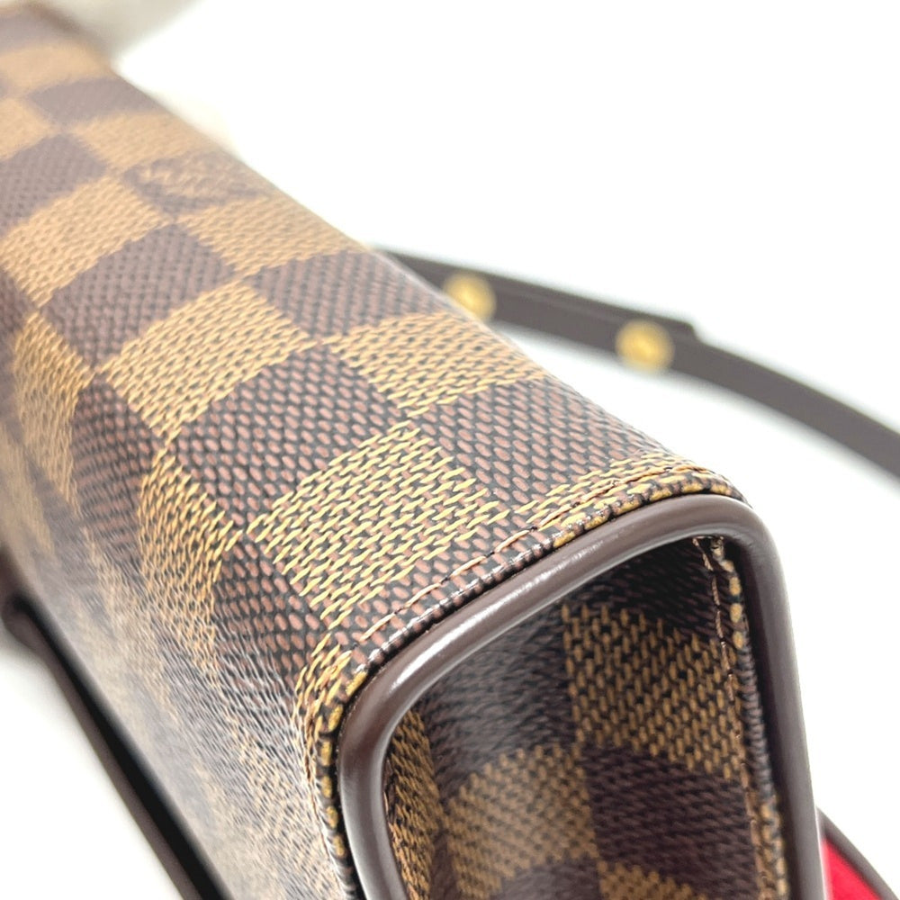 LOUIS VUITTON Florentine Pochette N51856, Special Order Order, Women's, Damier Canvas, Ebene Brown — Like New
