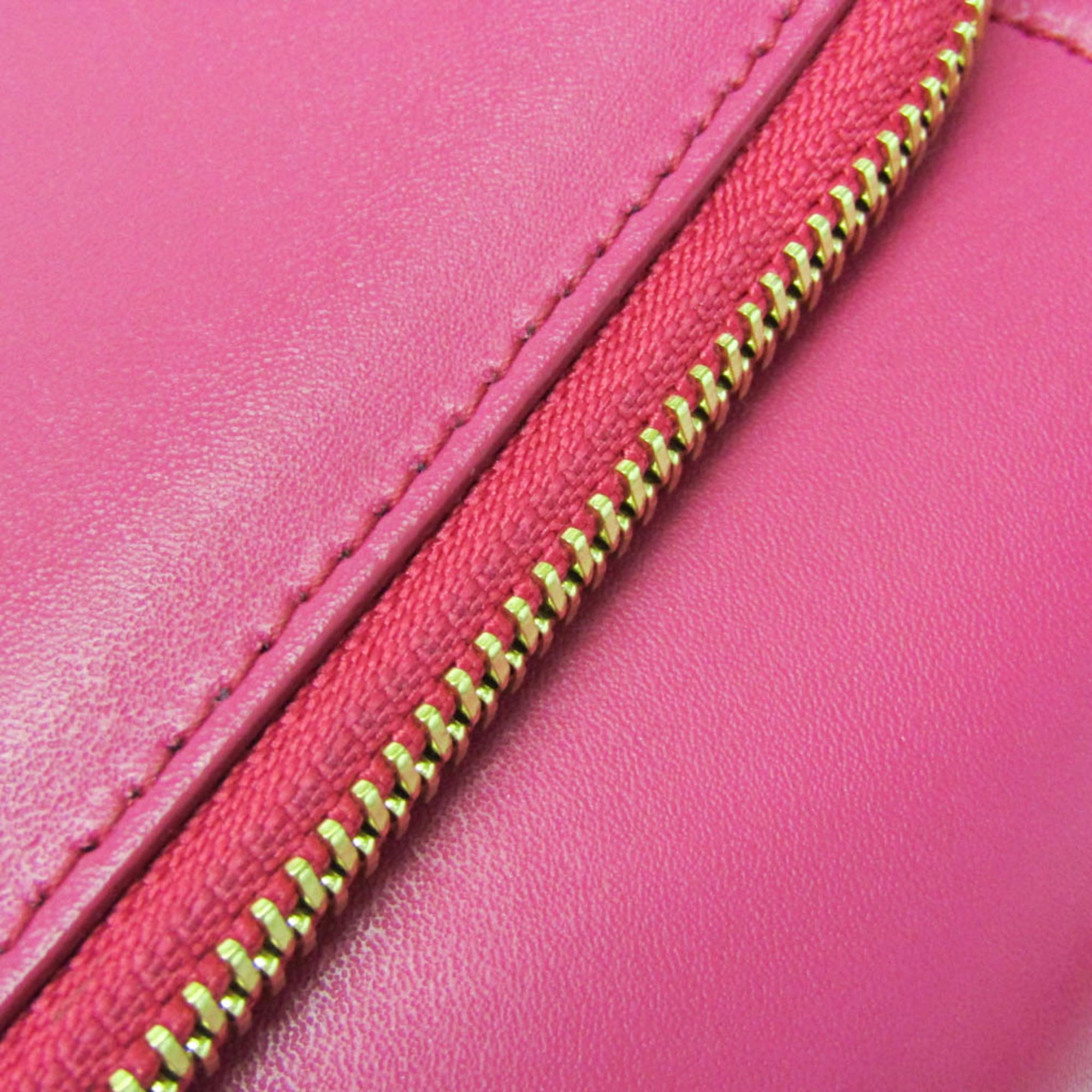 Salvatore Ferragamo Vara Ribbon New Bianco FZ-21 G 877 Women's Leather Shoulder Bag Pink