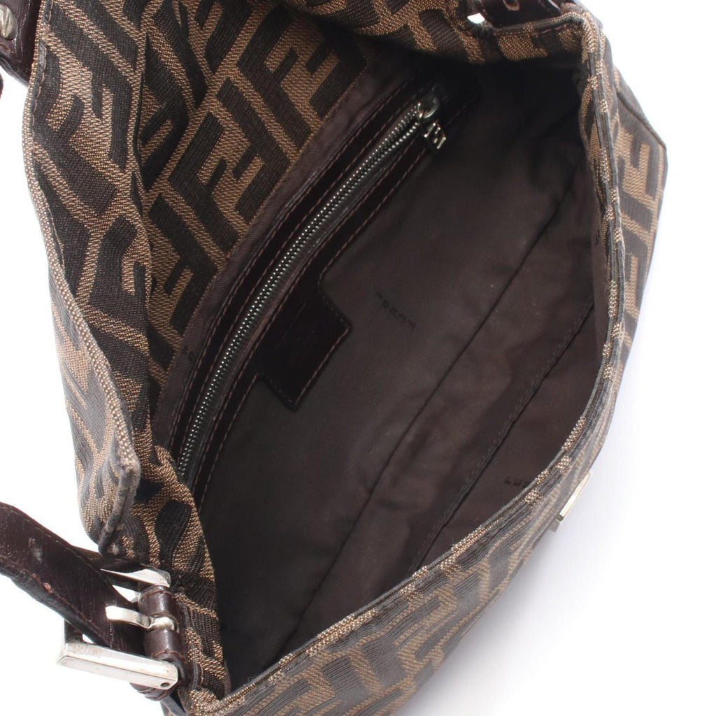 Fendi Mamma Bucket handbag, canvas and leather, women's, brown