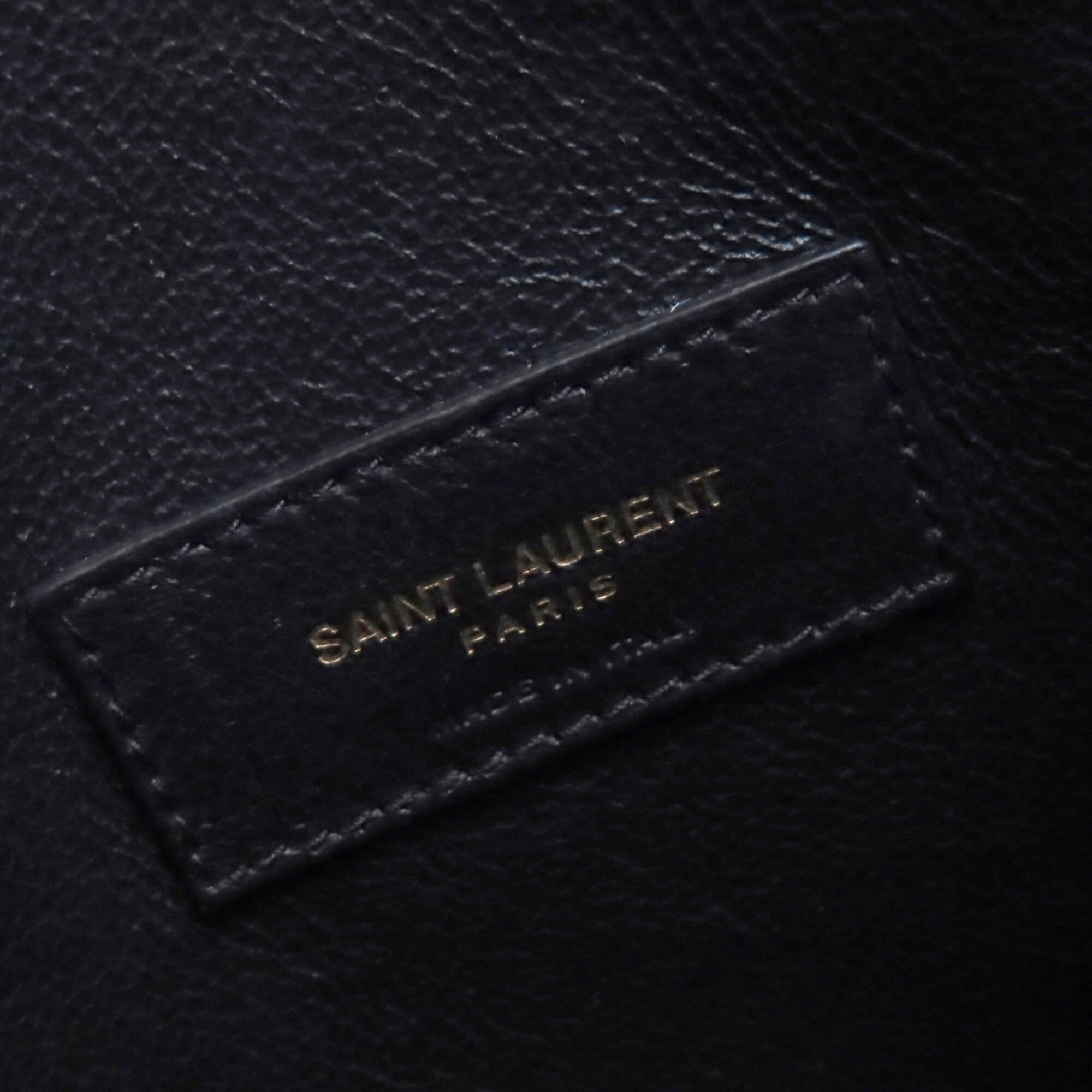 SAINT LAURENT 712367 Mini Toy Shopping Leather Crocodile Embossed 2-Way Handbag/Shoulder Bag, Black, with Box and Dust Made in Italy, Women's — Like New