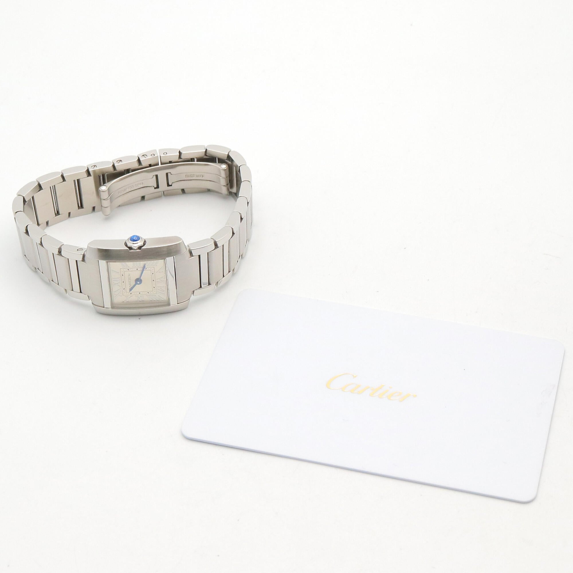 Cartier Tank Française SM Watch, Stainless Steel, Ladies, Silver Tone, WSTA0065 — Very Good